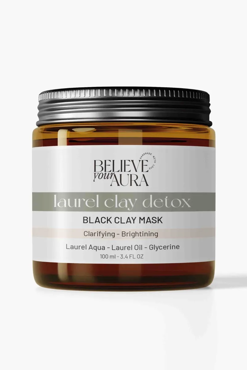 Believe Your Aura Laurel Clay Detox – %100 Doğal Siyah Kil ve Defne Yağı Antioksidan Detoks Kil Maskesi - KMSYKDFN-100