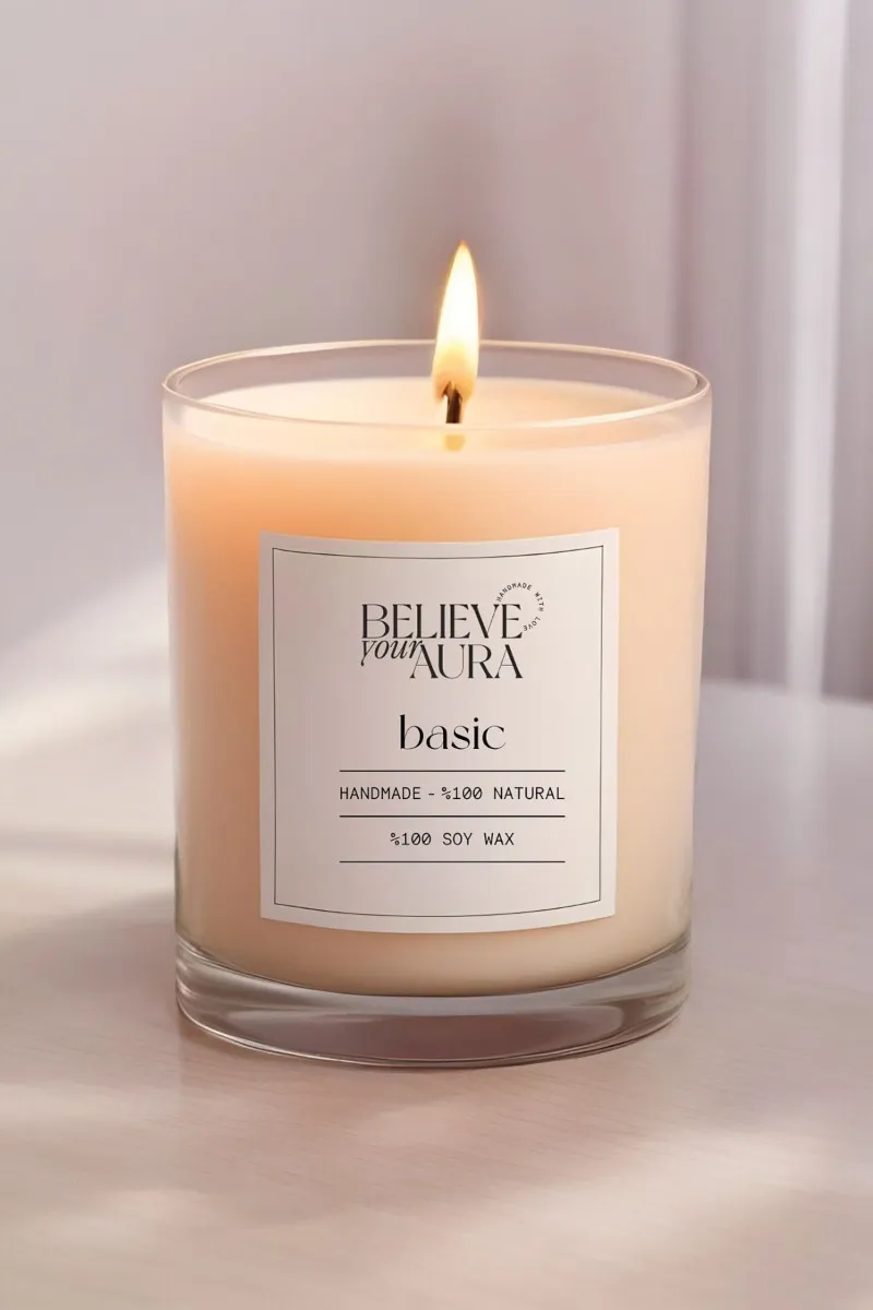 Believe Your Aura Organik Soya Wax Kokusuz Mum - MBSBRD02010-SAF