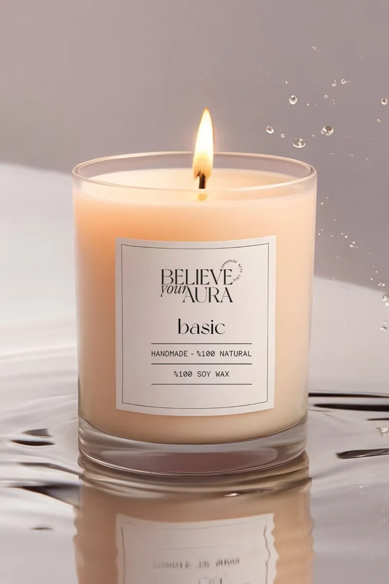 Believe Your Aura Organik Soya Wax Kokusuz Mum - MBSBRD02010-SAF