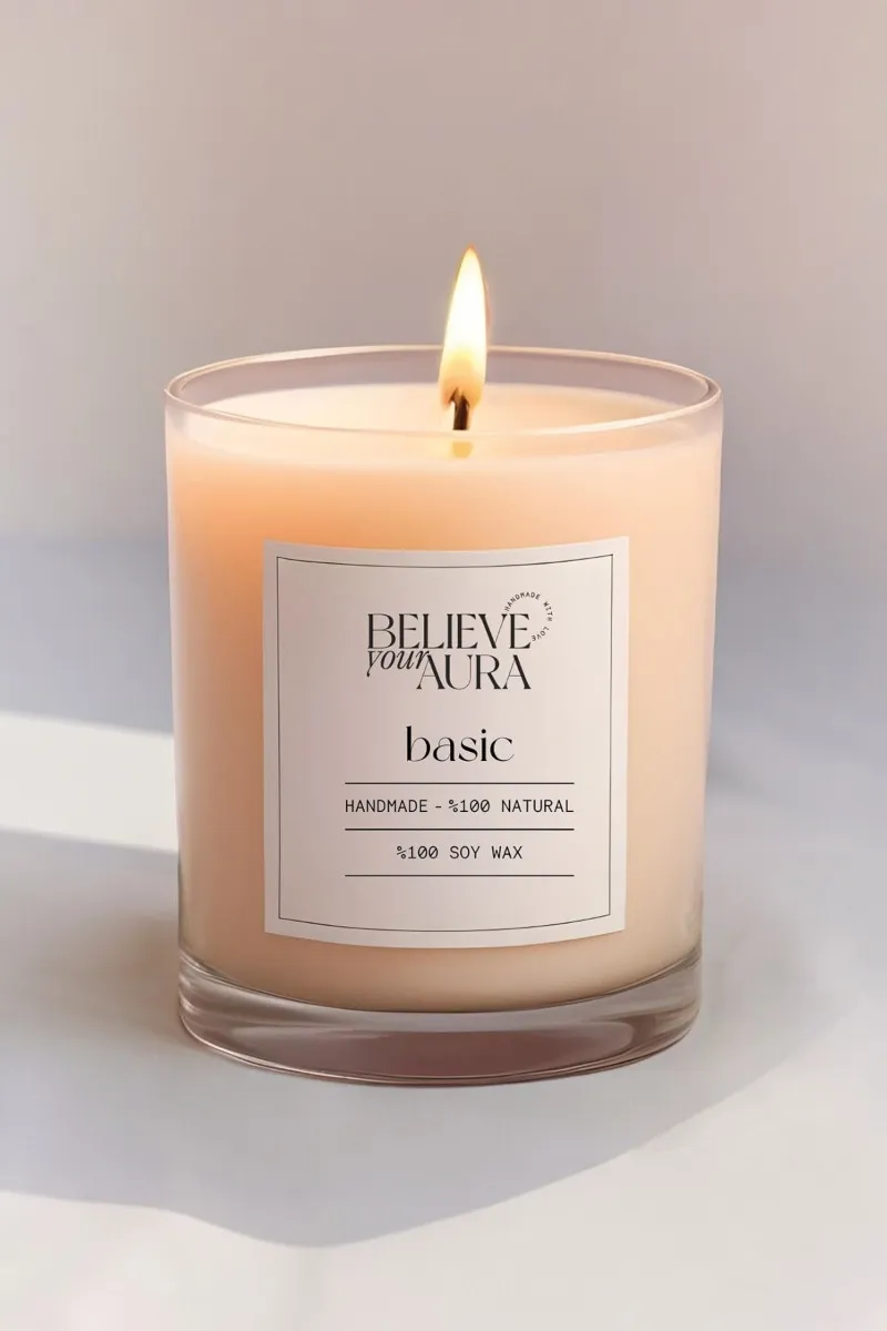 Believe Your Aura Organik Soya Wax Kokusuz Mum - MBSBRD02010-SAF