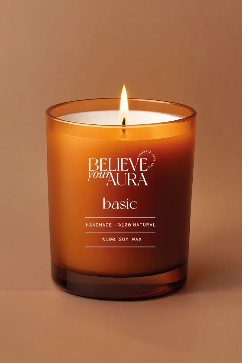 Believe Your Aura Organik Soya Wax Kokusuz Mum - MBSBRD04210-SAF