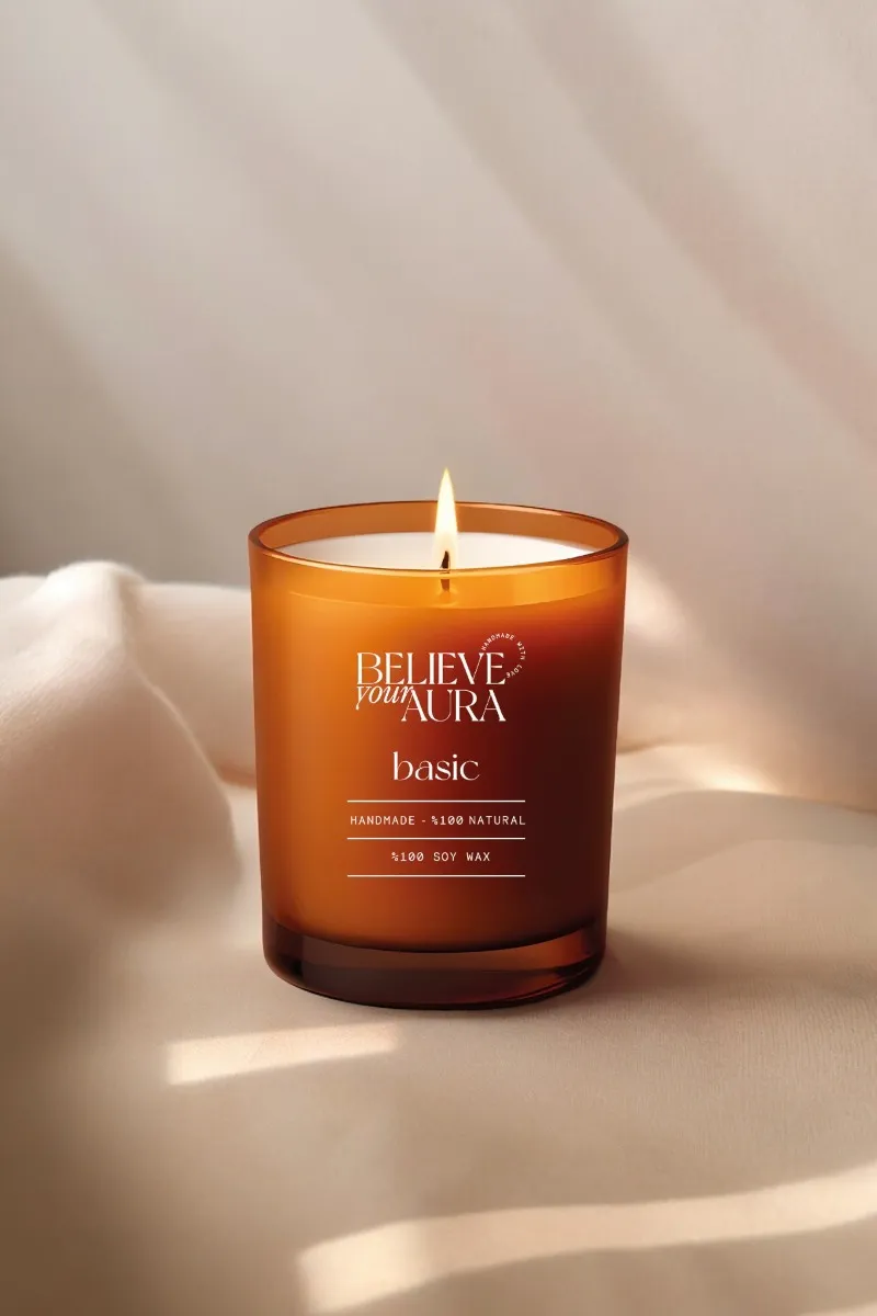 Believe Your Aura Organik Soya Wax Kokusuz Mum - MBSBRD04210-SAF