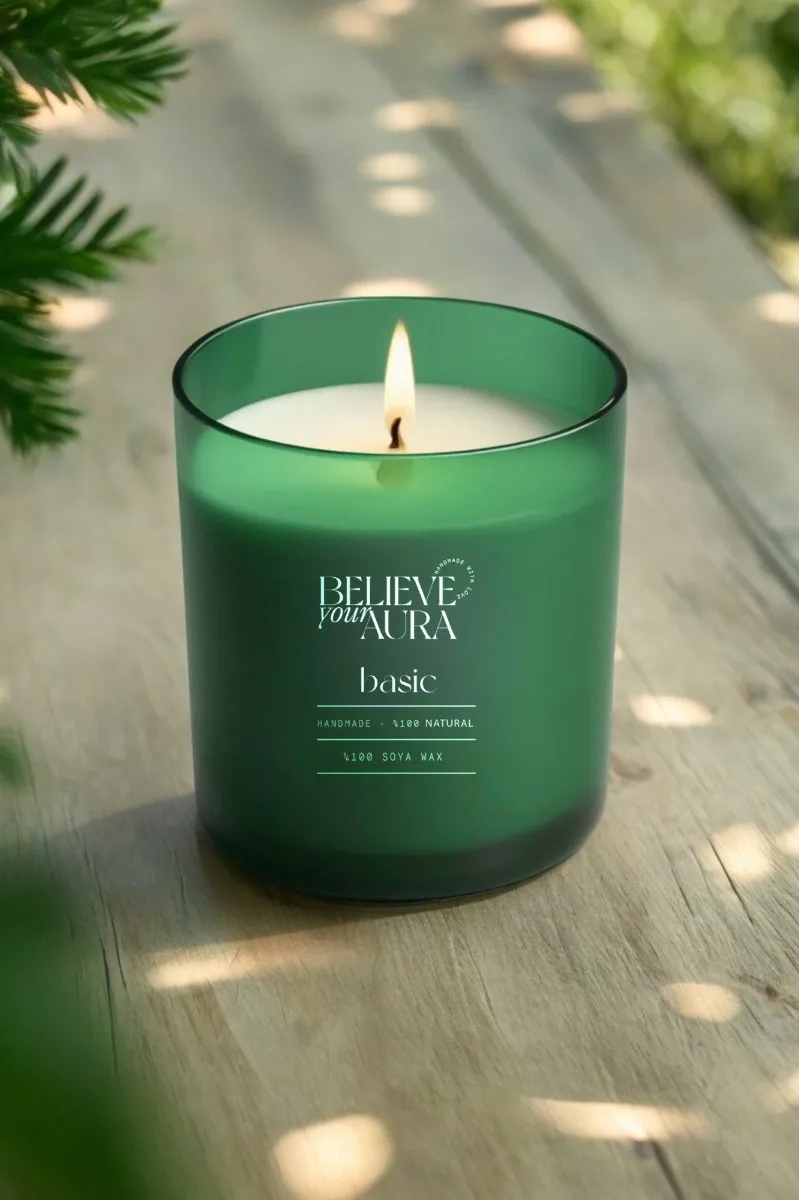 Believe Your Aura Organik Soya Wax Kokusuz Mum - MBSBRD04410-SAF