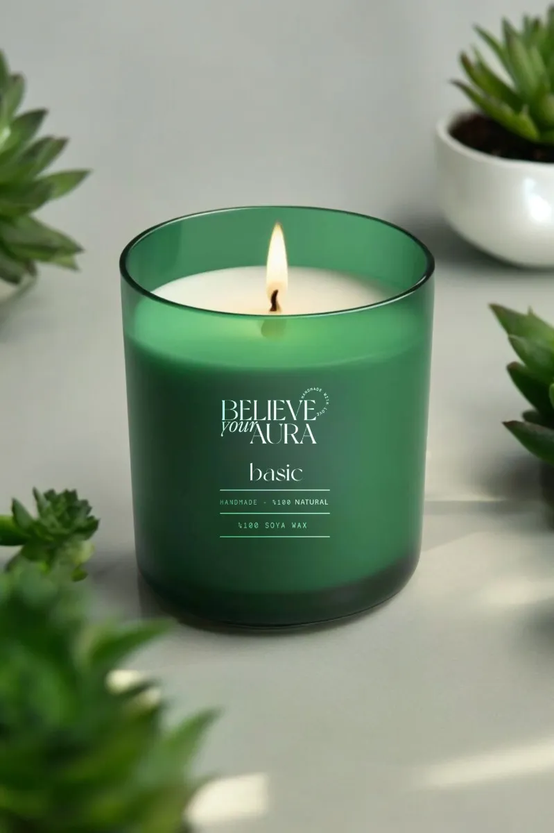 Believe Your Aura Organik Soya Wax Kokusuz Mum - MBSBRD04410-SAF