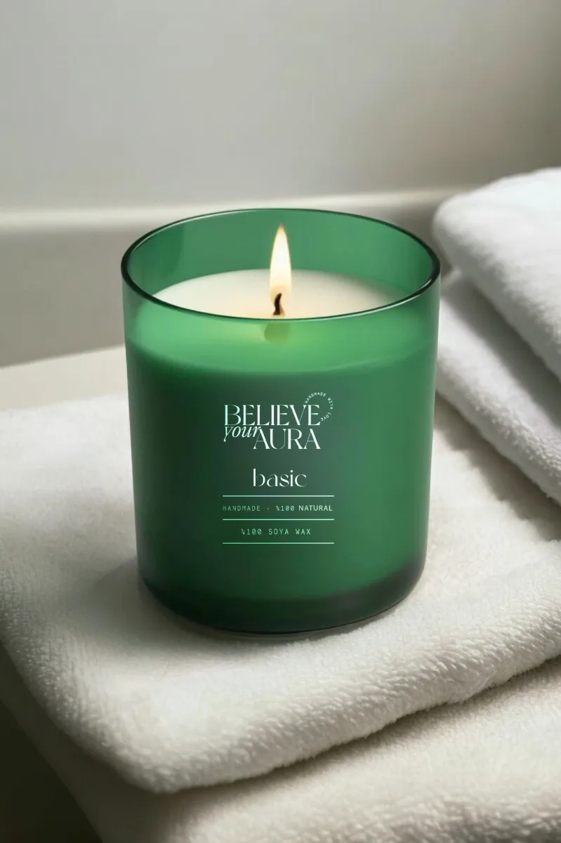 Believe Your Aura Organik Soya Wax Kokusuz Mum - MBSBRD04410-SAF