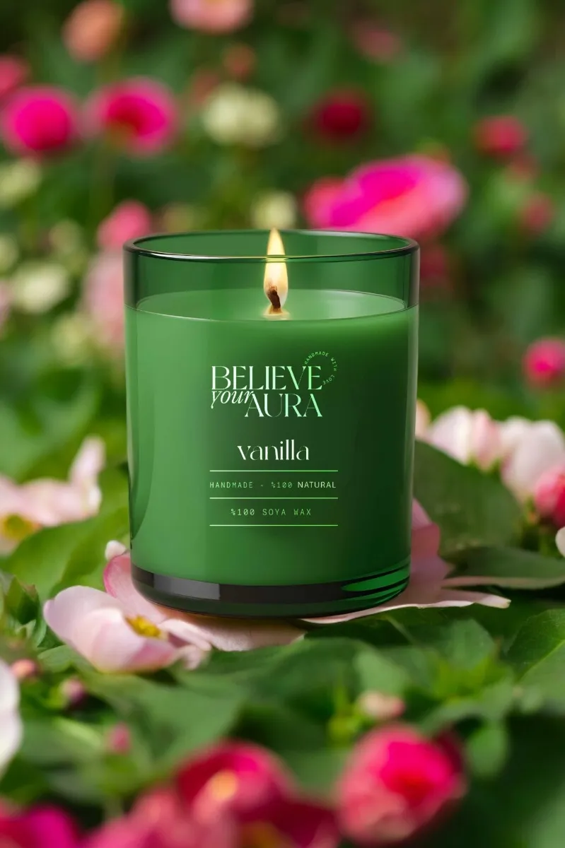 Believe Your Aura Vanilya Kokulu Bardak Mum - MBSBRD04410-VNL