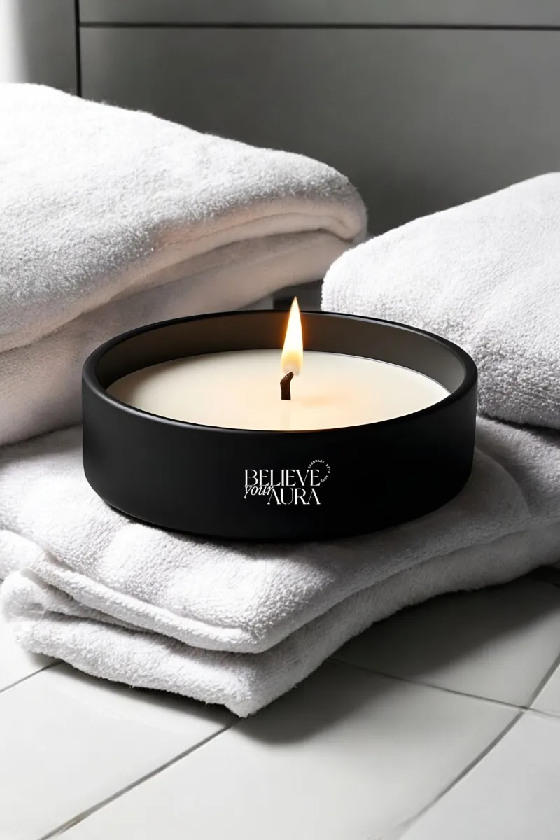 Believe Your Aura Organik Soya Wax Amber Kokulu Mum MBSKAS06110-AMB
