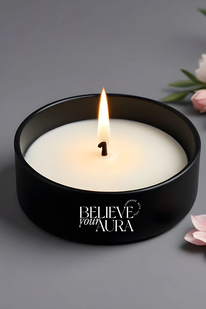 Believe Your Aura Organik Soya Wax Gül Kokulu Mum MBSKAS06110-GUL