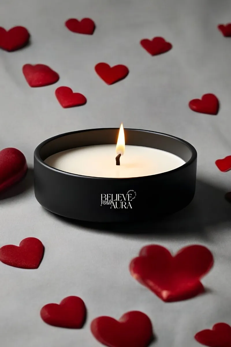 Believe Your Aura Organik Soya Wax Gül Kokulu Mum MBSKAS06110-GUL