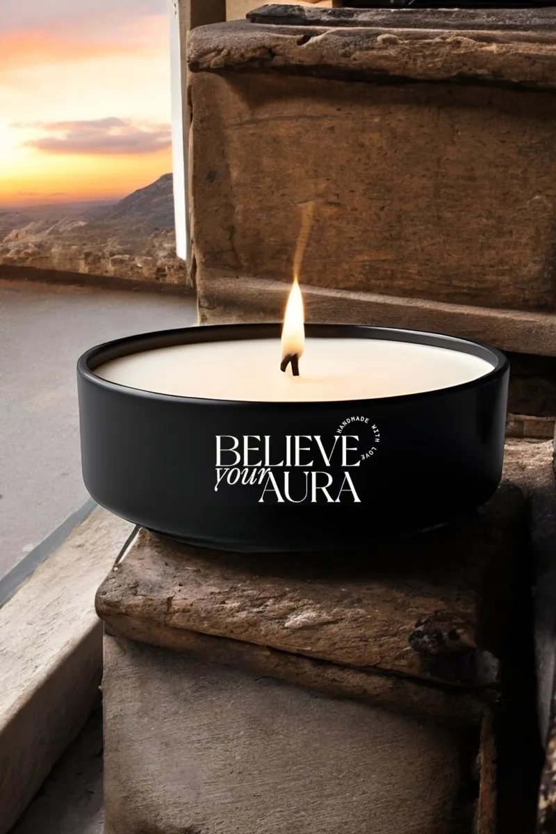 Believe Your Aura Organik Soya Wax Gül Kokulu Mum MBSKAS06110-GUL