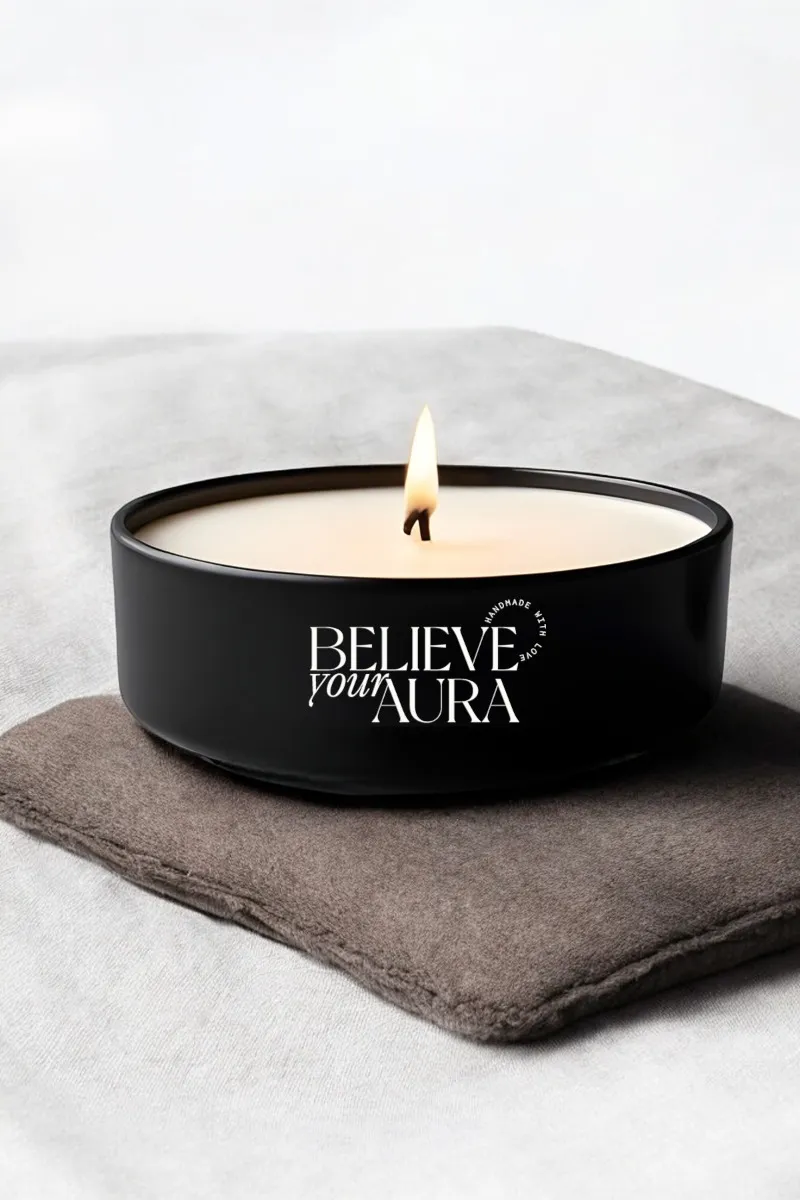 Believe Your Aura Organik Soya Wax Sandal Ağacı Kokulu Mum MBSKAS06110-SND