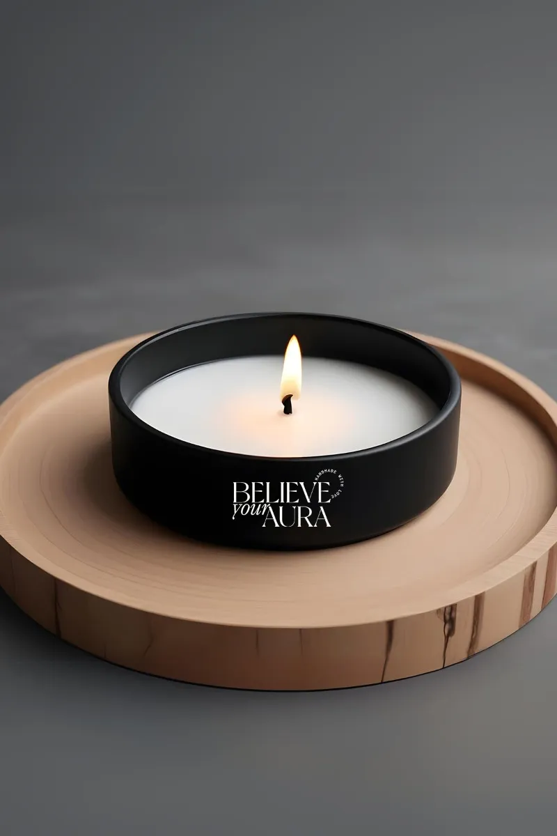 Believe Your Aura Organik Soya Wax Vanilya Kokulu Mum - MBSKAS06110-VNL