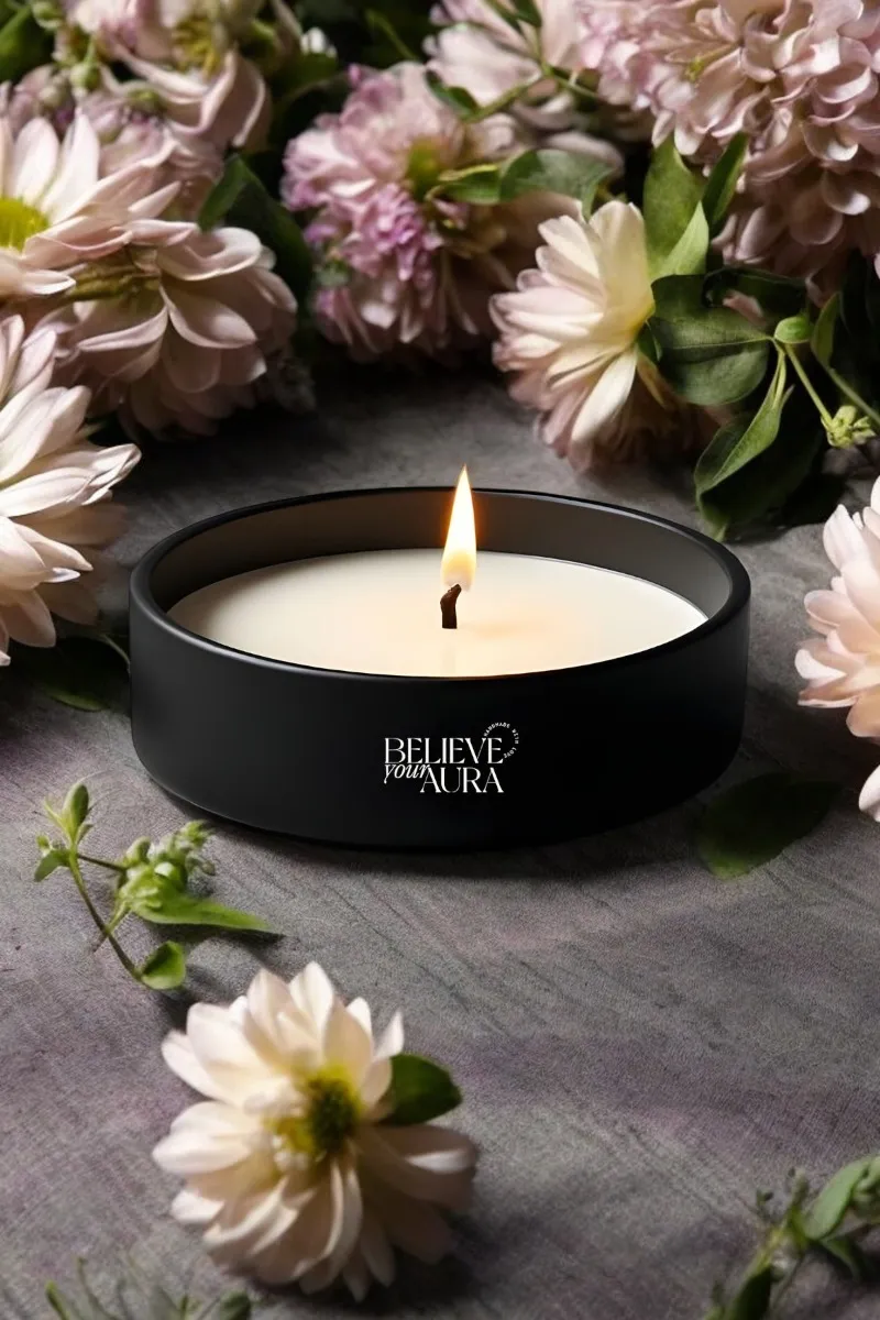 Believe Your Aura Organik Soya Wax Yasemin Kokulu Mum MBSKAS06110-YSM