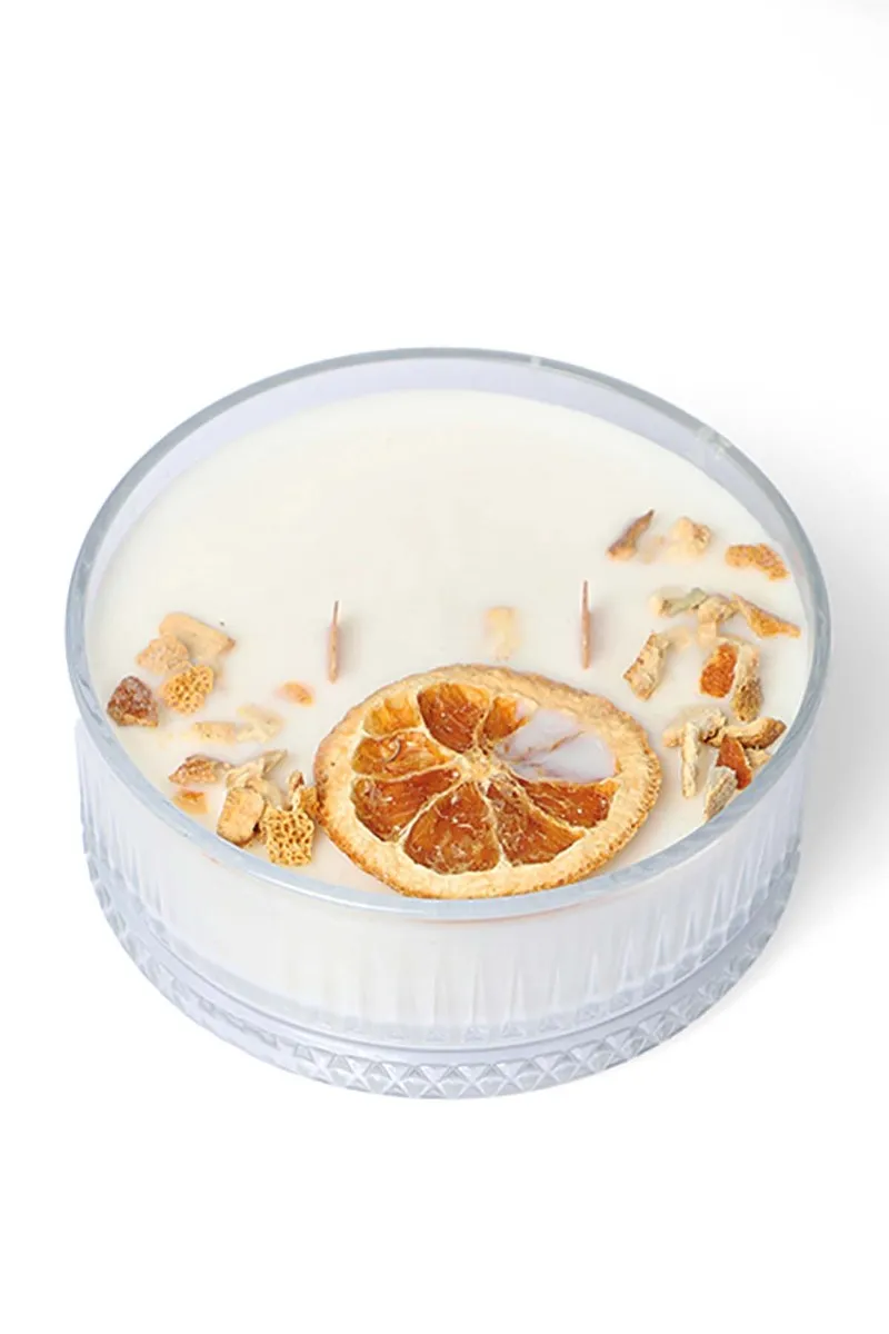 Believe Your Aura Portakal Çiçeği Kokulu Mum - %100 Doğal Soya Mumu Dekorlu Mum - MBSKAS06510-PTK