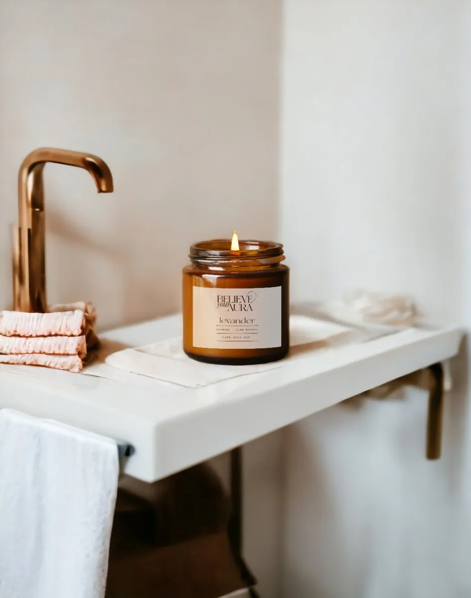 Organik Soya Wax Lavanta Kokulu Mum MBSKAV04810-LVN