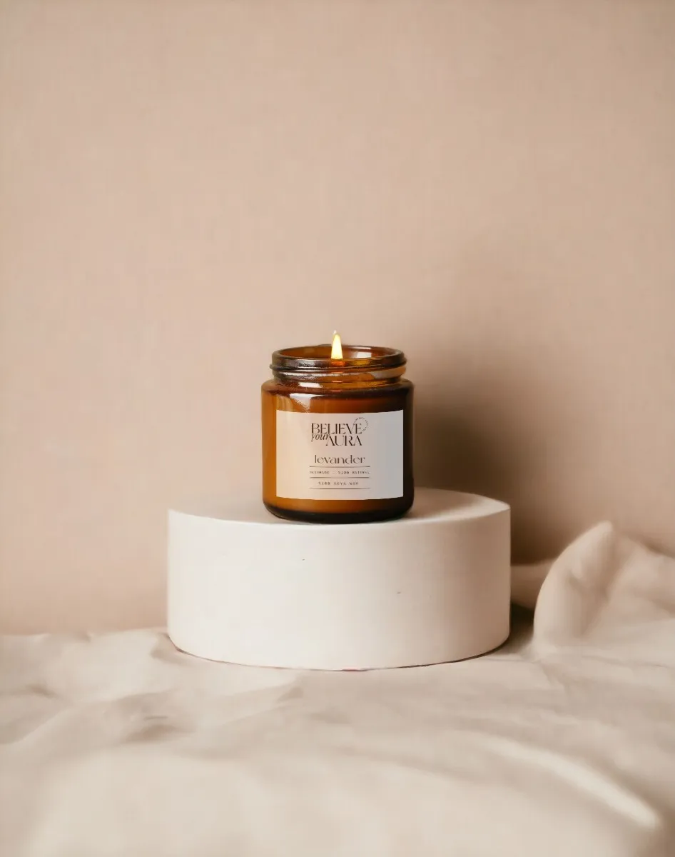 Organik Soya Wax Lavanta Kokulu Mum MBSKAV04810-LVN
