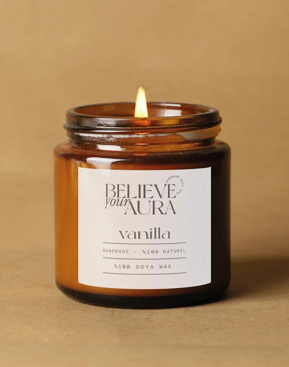 Organik Soya Wax Vanilya Kokulu Mum MBSKAV04810-VNL