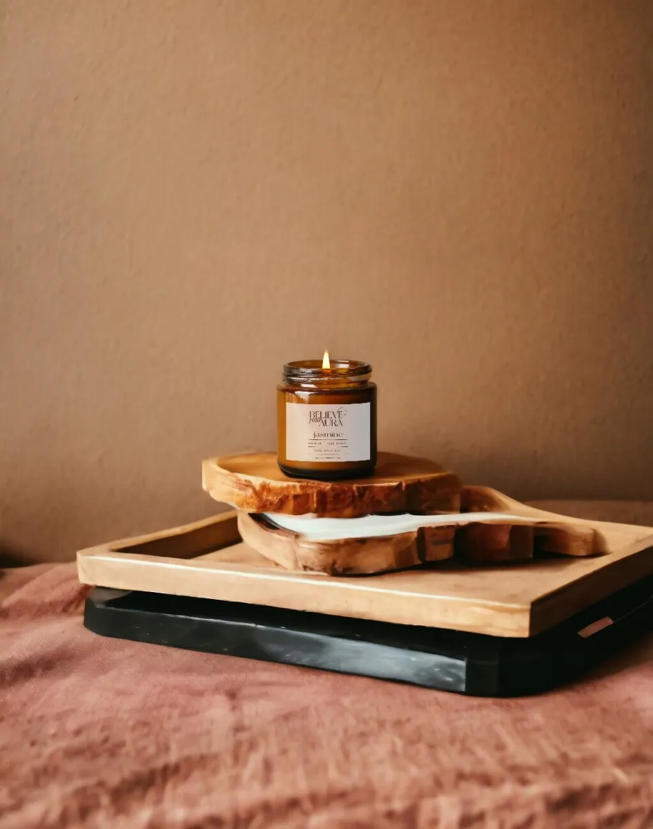 Believe Your Aura Organik Soya Wax Yasemin Kokulu Mum MBSKAV04810-YSM