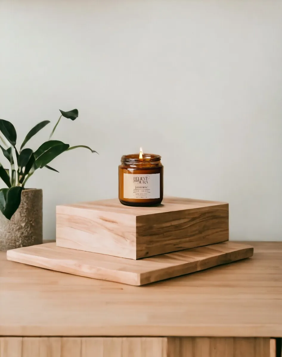 Believe Your Aura Organik Soya Wax Yasemin Kokulu Mum MBSKAV04810-YSM