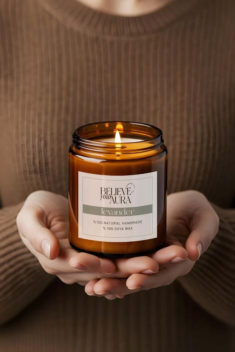 Believe Your Aura Lavanta Kokulu Kavanoz Mum MBSKAV07410-LVN