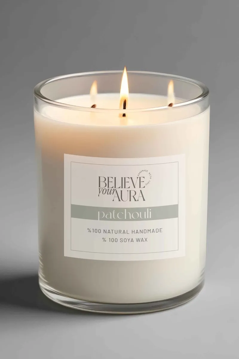 Believe Your Aura Paçuli Kokulu Büyük Kavanoz Mum MBSKAV07810-PCL