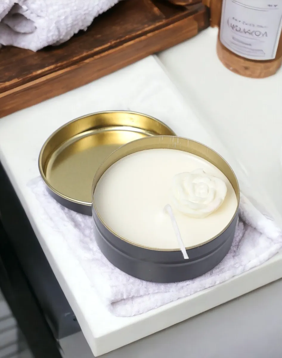Believe Your Aura Organik Soya Wax Şakayık Gül Kokulu Mum MTNTNK350110-20