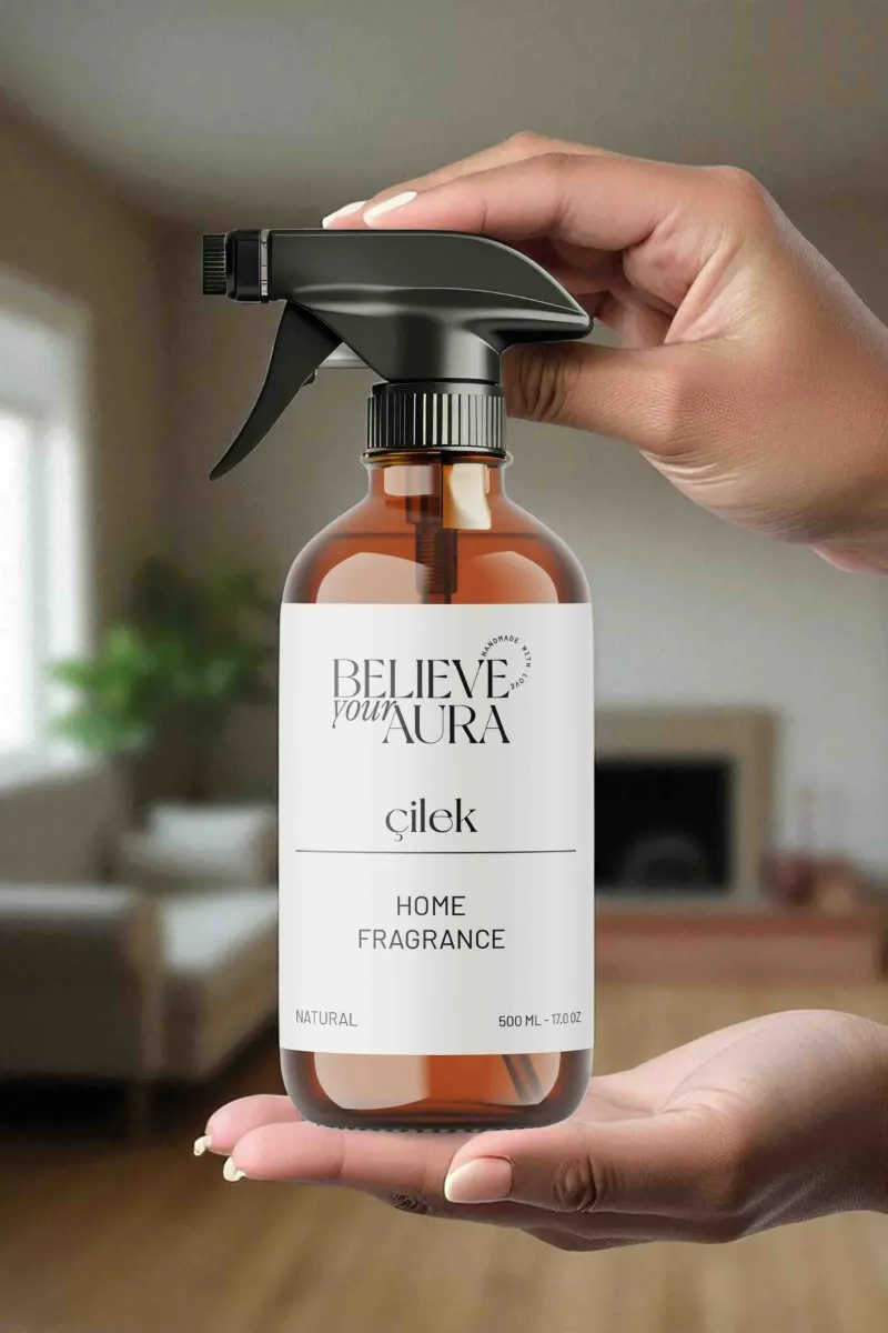 Believe Your Aura Bitkisel Çilek Kokulu Doğal Oda Spreyi ODASCLK-206