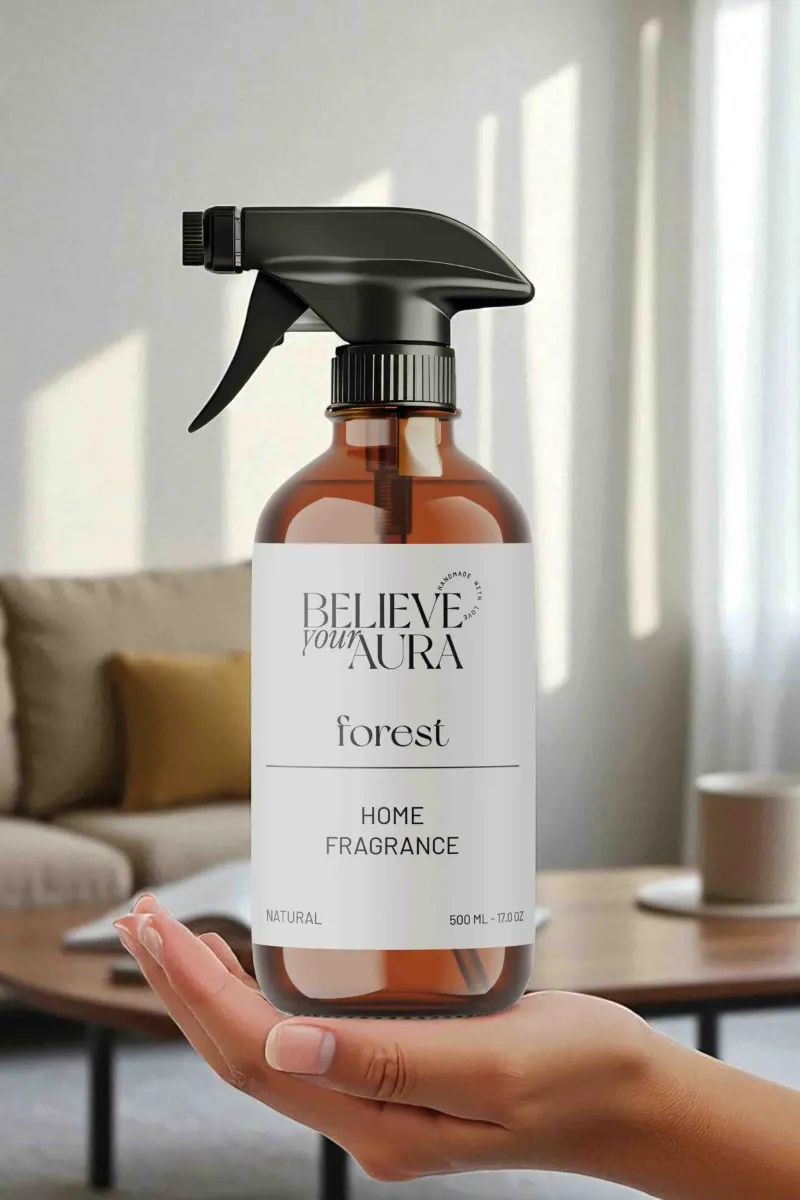 Believe Your Aura Forest Oda Spreyi - Bitkisel Forest Kokulu Doğal Çamaşır ve Oda Spreyi ODASFRS-350