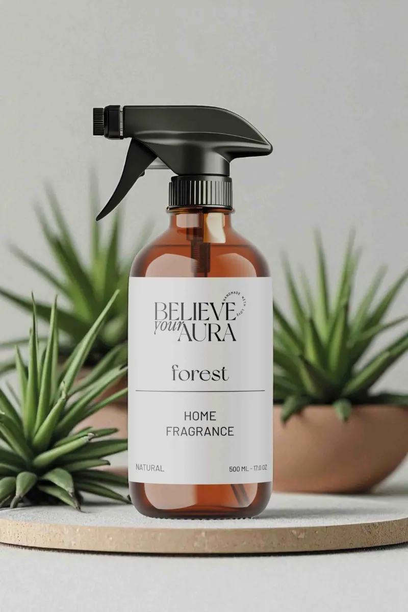 Believe Your Aura Forest Oda Spreyi - Bitkisel Forest Kokulu Doğal Çamaşır ve Oda Spreyi ODASFRS-350