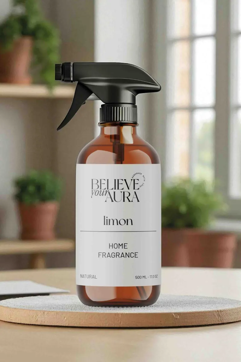 Believe Your Aura Limon Oda Spreyi - Bitkisel Limon Kokulu Doğal Oda Spreyi ODASLMN-609