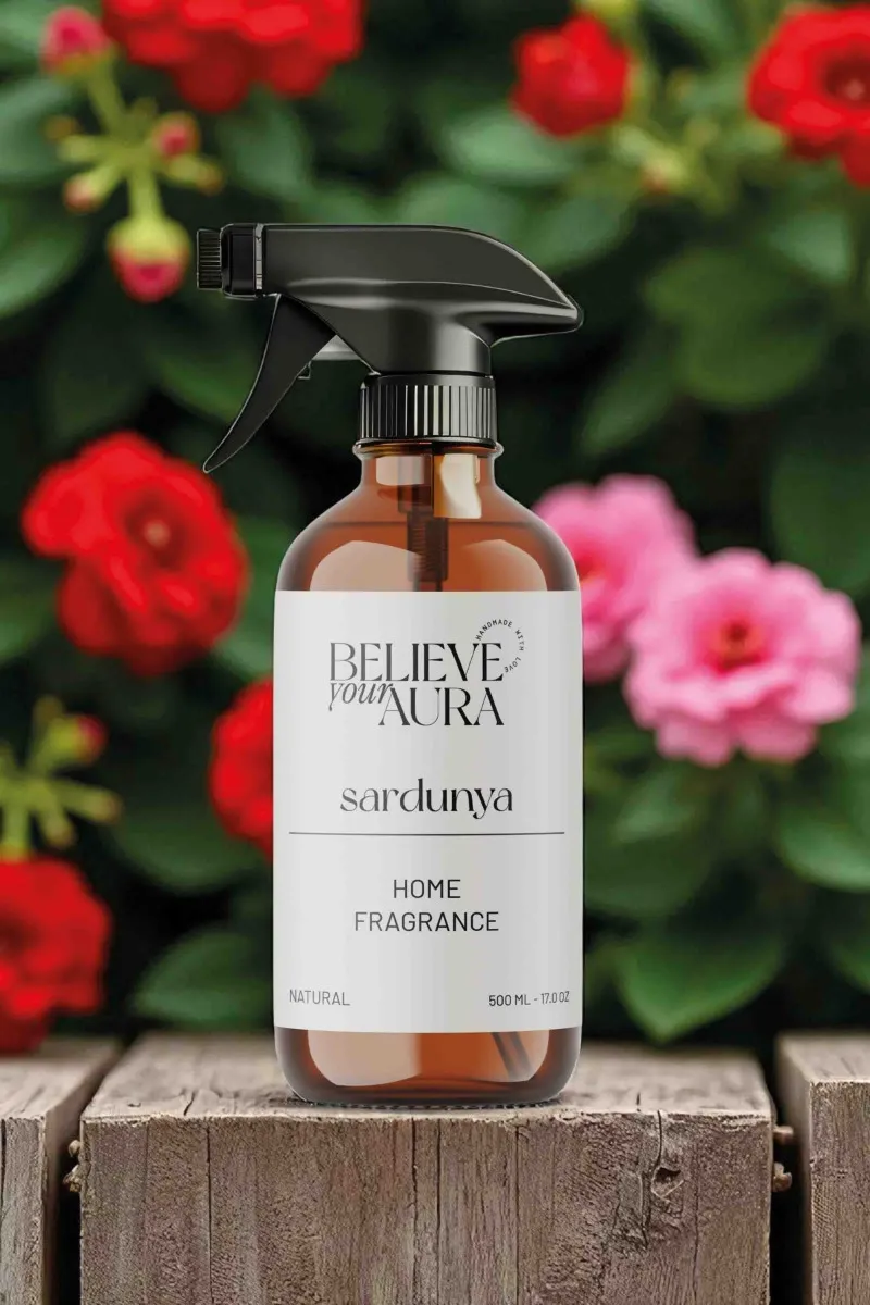 Believe Your Aura Sardunya Oda Spreyi - Bitkisel Sardunya Kokulu Doğal Oda Spreyi ODASSRD-951