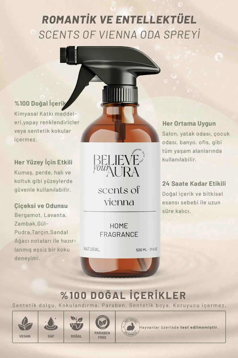 Believe Your Aura Bitkisel Scents of Vienna Kokulu Doğal Oda Spreyi ODASVIE-960