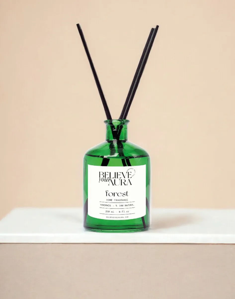 Believe Your Aura Forest Organik Bitki Özü Esanslı Fiber Çubuklu Oda Kokusu - 250 ml
