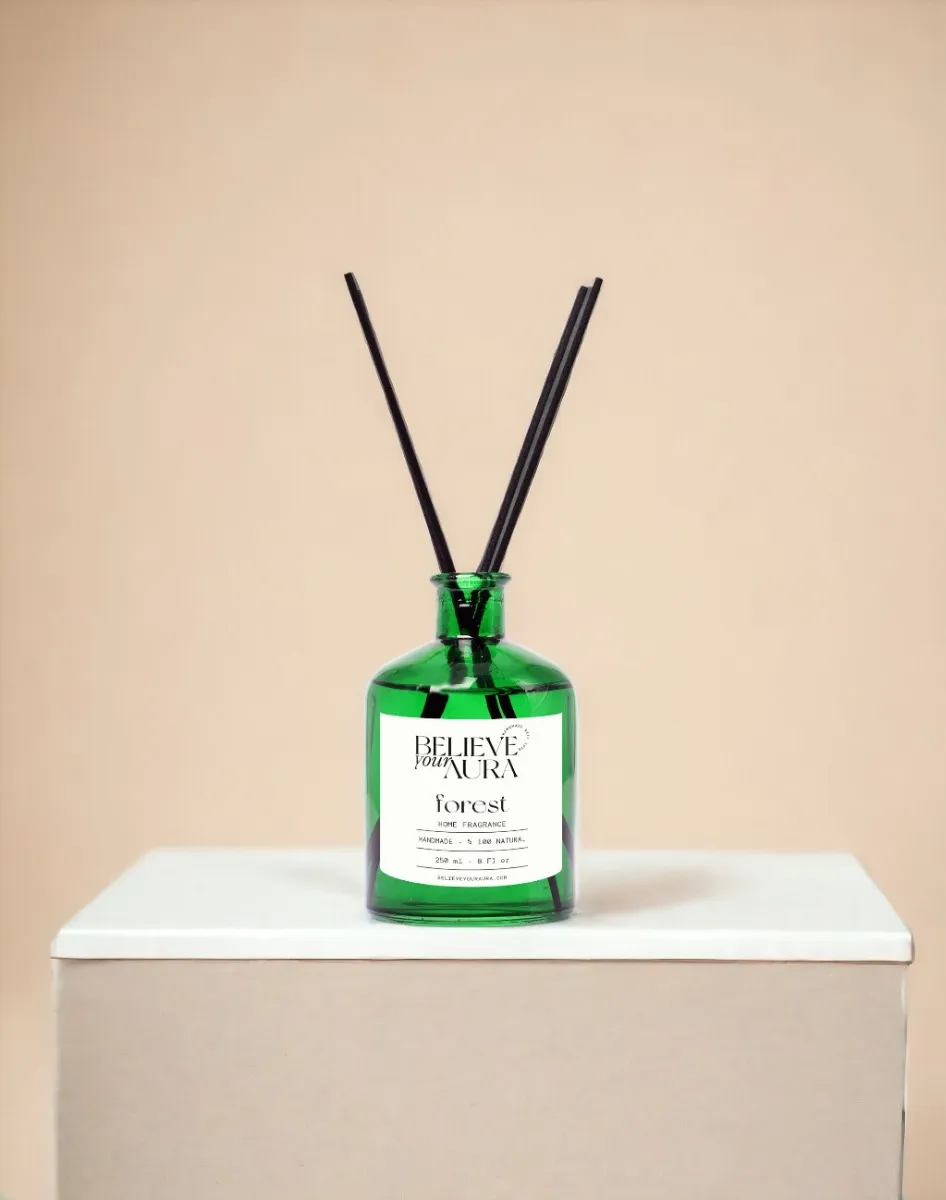 Believe Your Aura Forest Organik Bitki Özü Esanslı Fiber Çubuklu Oda Kokusu - 250 ml