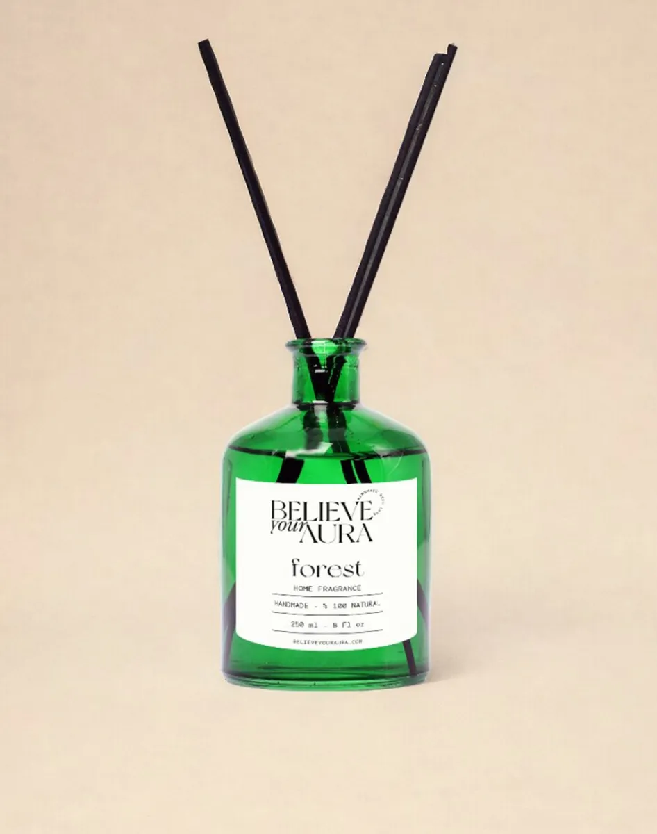 Believe Your Aura Forest Organik Bitki Özü Esanslı Fiber Çubuklu Oda Kokusu - 250 ml