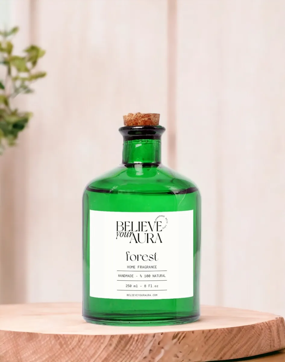 Believe Your Aura Forest Organik Bitki Özü Esanslı Fiber Çubuklu Oda Kokusu - 250 ml