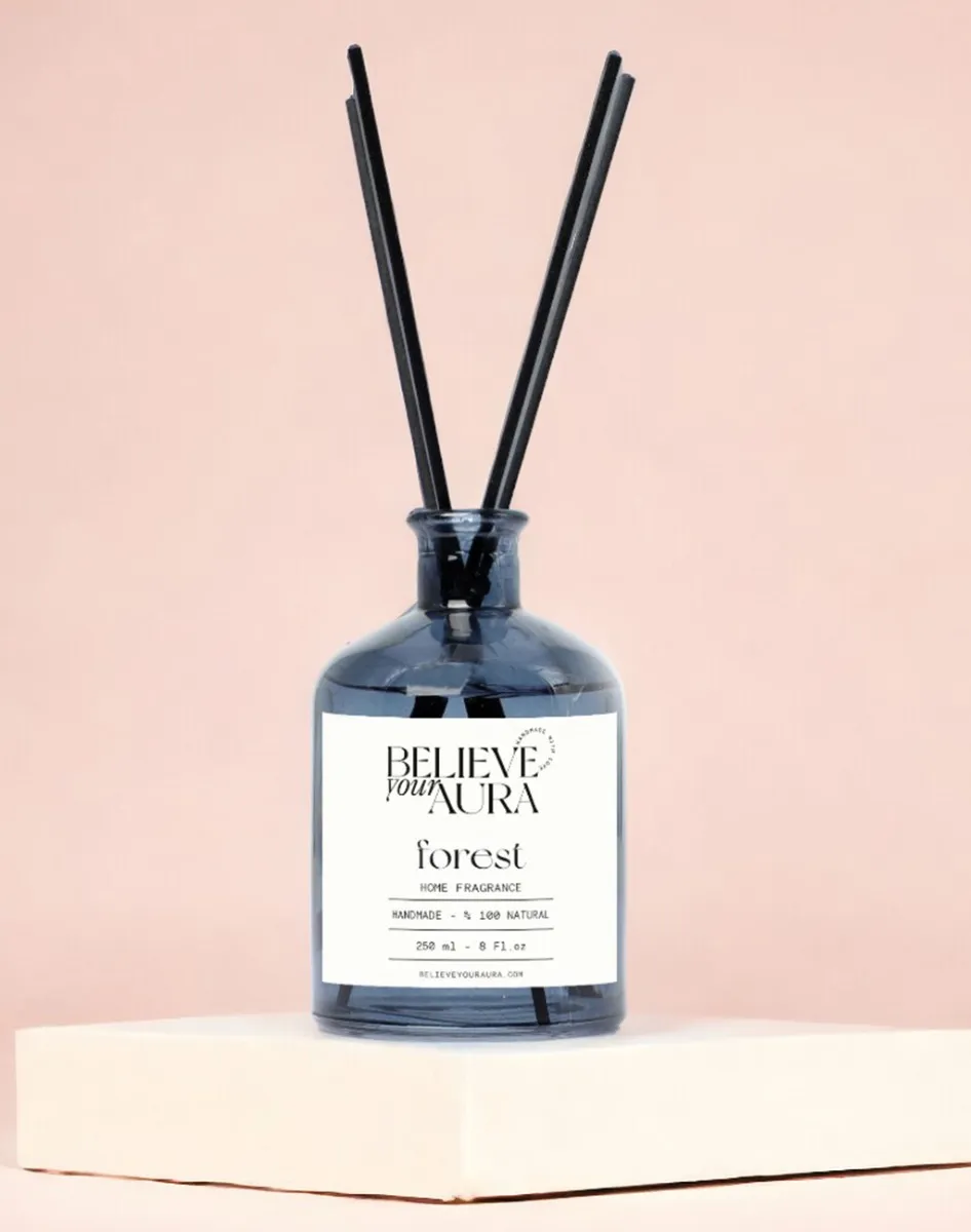 Believe Your Aura Forest Organik Bitki Özü Esanslı Fiber Çubuklu Oda Kokusu - 250 ml