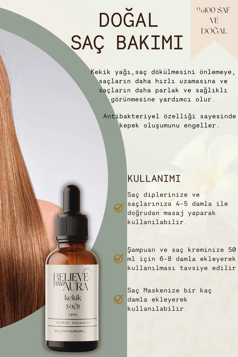 Believe Your Aura Kekik Cilt Bakım Seti - %100 Saf ve Doğal Kekik Yağı Kekik Hidrosolü Kekik El ve Cilt Sıvı Sabunu SETATYKEK-604