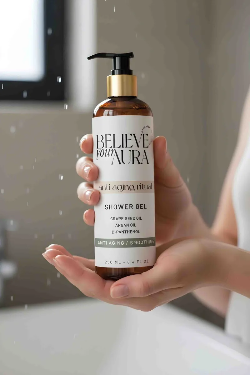 Believe Your Aura Anti Aging Duş Jeli  - %100 Doğal Derin Nemlendirici Canlandırıcı ve Onarıcı Duş Jeli -SHOWERGEL01-250