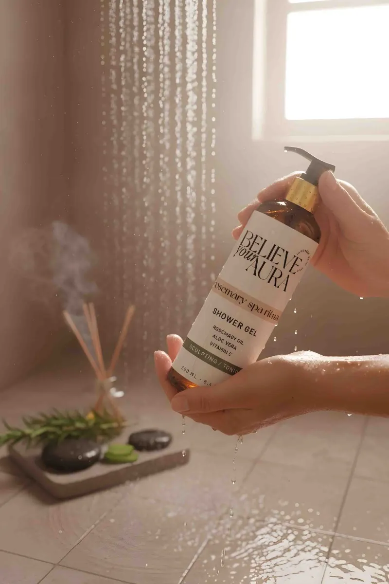 Believe Your Aura Biberiye Yağı Duş Jeli - %100 Doğal Gözenek Temizleyici Canlandırıcı Ferahlatıcı Duş Jeli -SHOWERGEL06-250