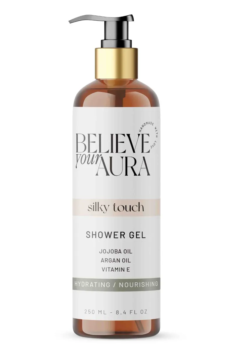 Believe Your Aura Derin Nemlendirici ve Besleyici Duş Jeli - Argan ve Jojoba Yağı Bitkisel Duş Bakım Jeli -SHOWERGEL07-250