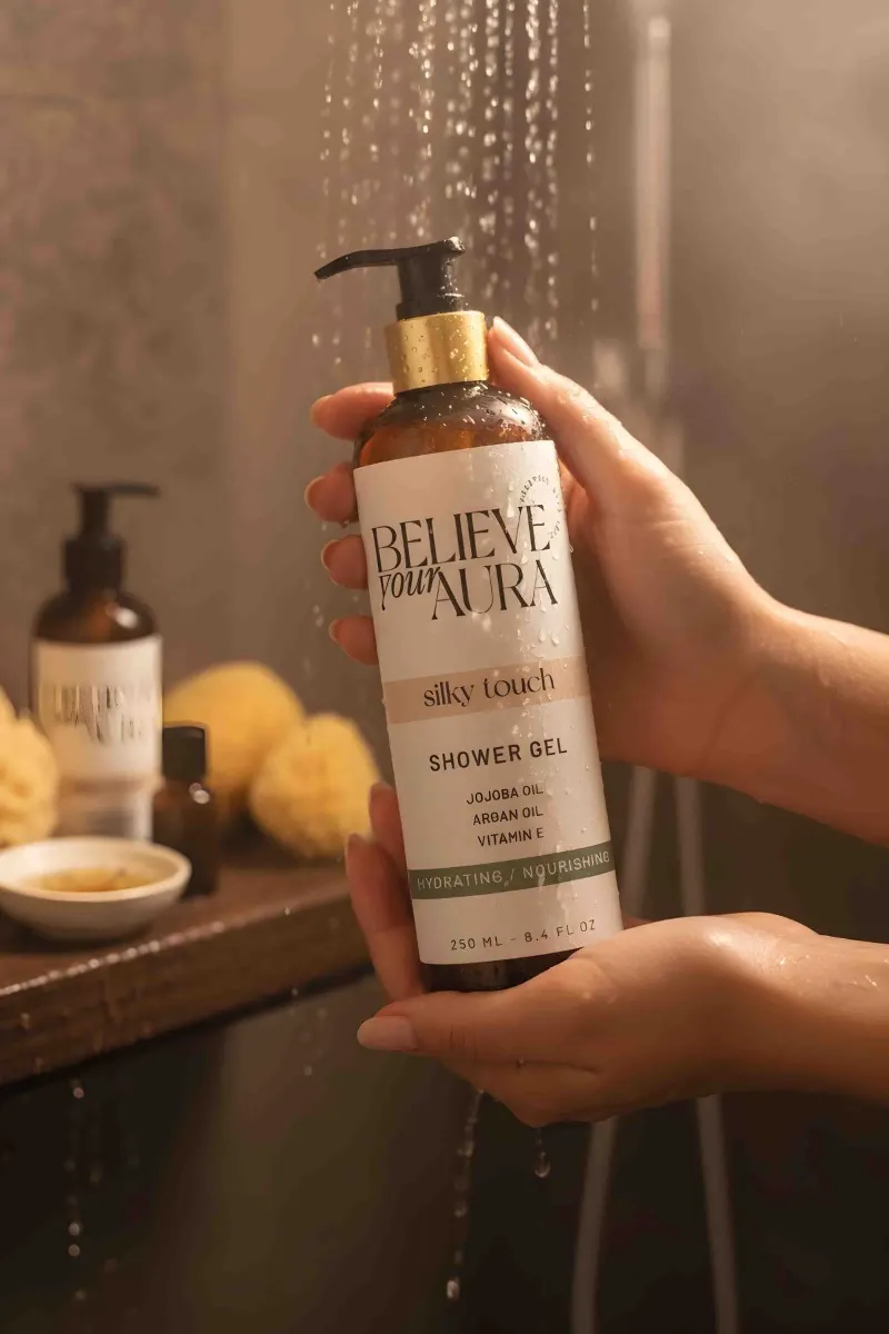 Believe Your Aura Derin Nemlendirici ve Besleyici Duş Jeli - Argan ve Jojoba Yağı Bitkisel Duş Bakım Jeli -SHOWERGEL07-250
