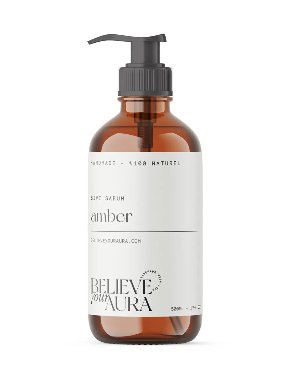 Believe Your Aura E-Vitaminli Aloe Vera Özlü Natural Amber Sıvı Sabun SIVAMB104-104