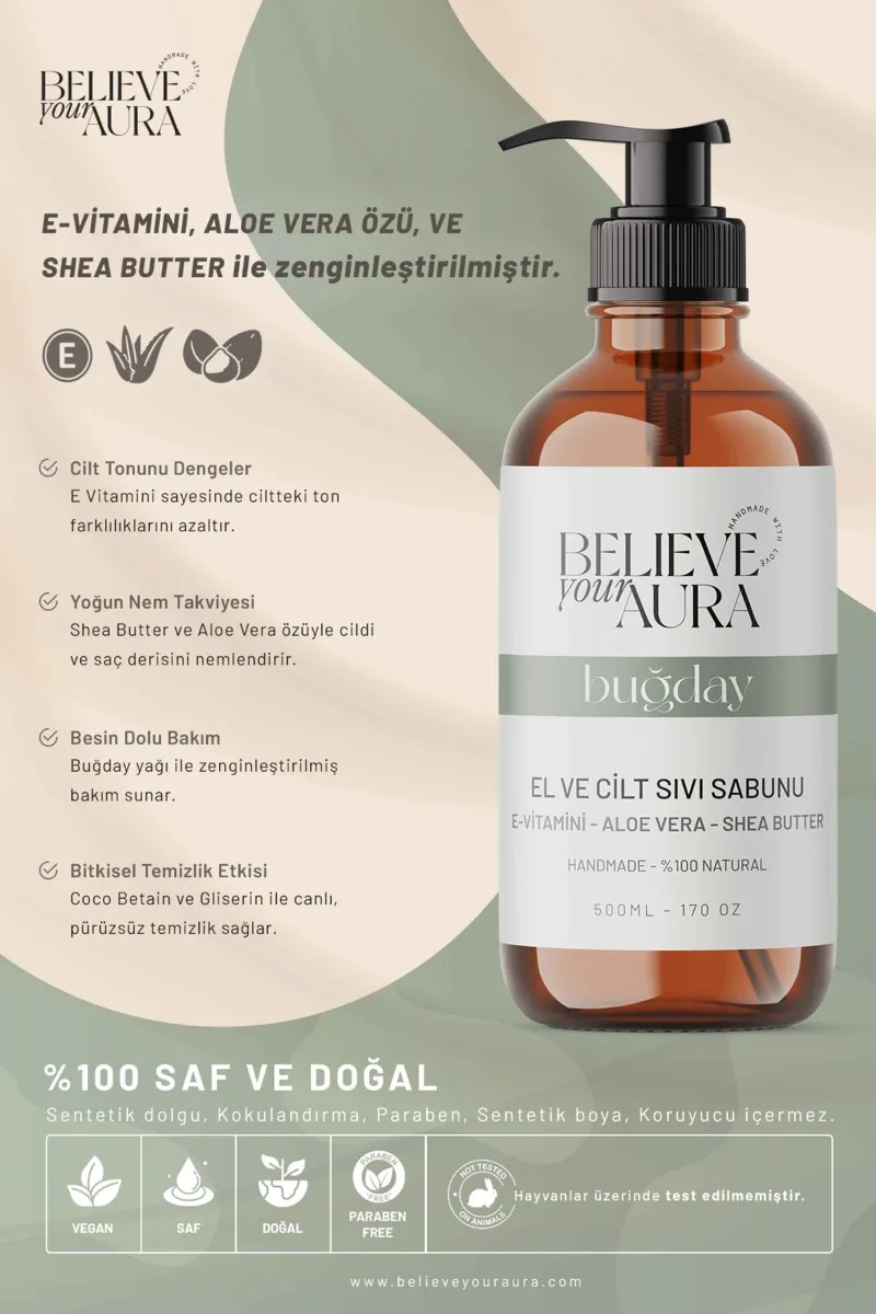 Believe Your Aura Buğday Yağı El ve Cilt Sabunu SIVBGD157-157