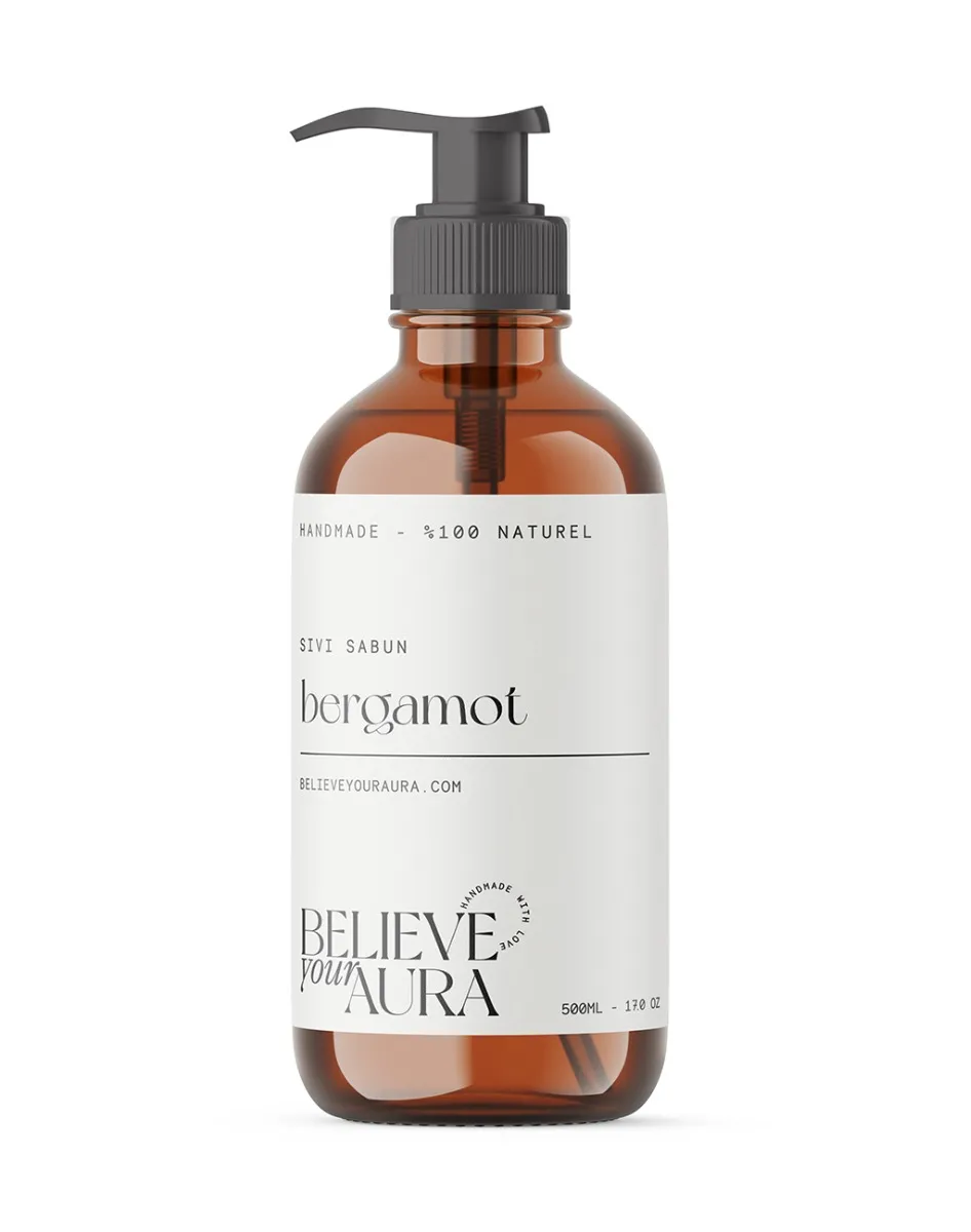 Believe Your Aura E-Vitaminli Aloe Vera Özlü Doğal Bergamot Sıvı Sabun 500 ml SIVBGM151-151