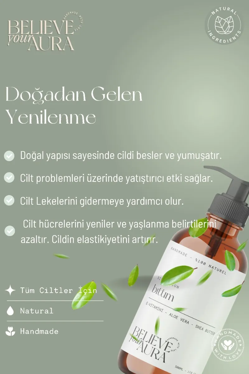 Believe Your Aura Doğal Bıttım Yağı Sıvı Sabunu SIVBIT152-152