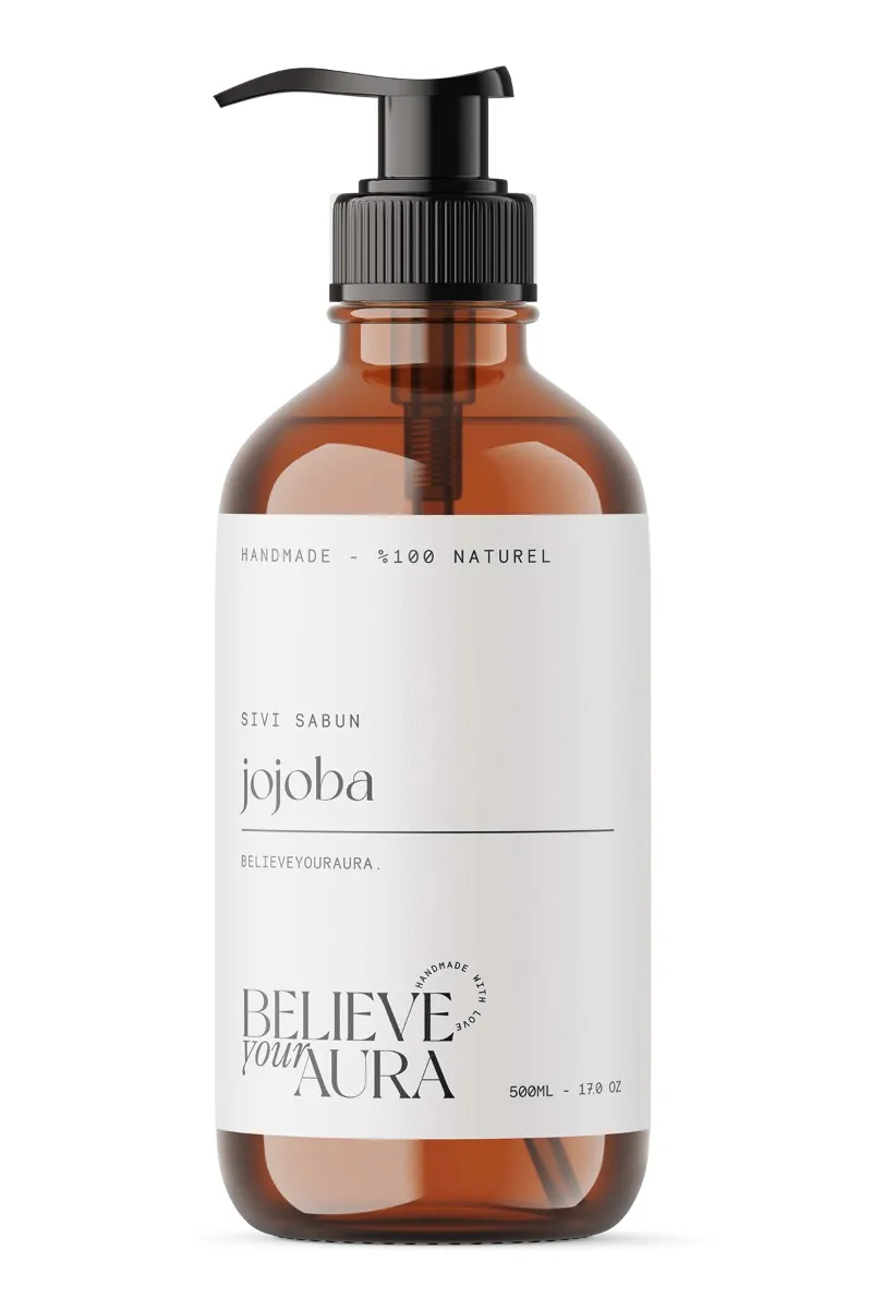 Jojoba Yağı El ve Cilt Sabunu - E Vitamini Aloe Vera Shea Butter Katkılı %100 Doğal Sıvı Sabun 500 ml