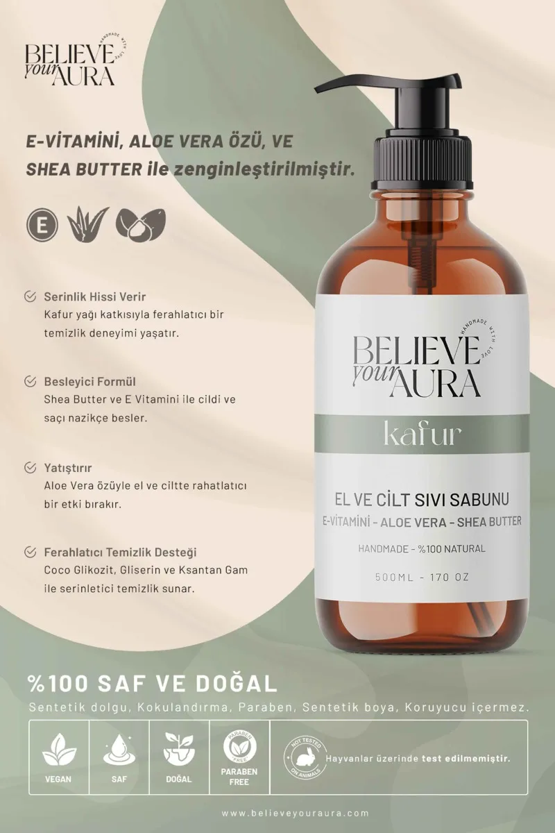 Believe Your Aura Kafur Yağı El ve Cilt Sabunu SIVKAF610-610
