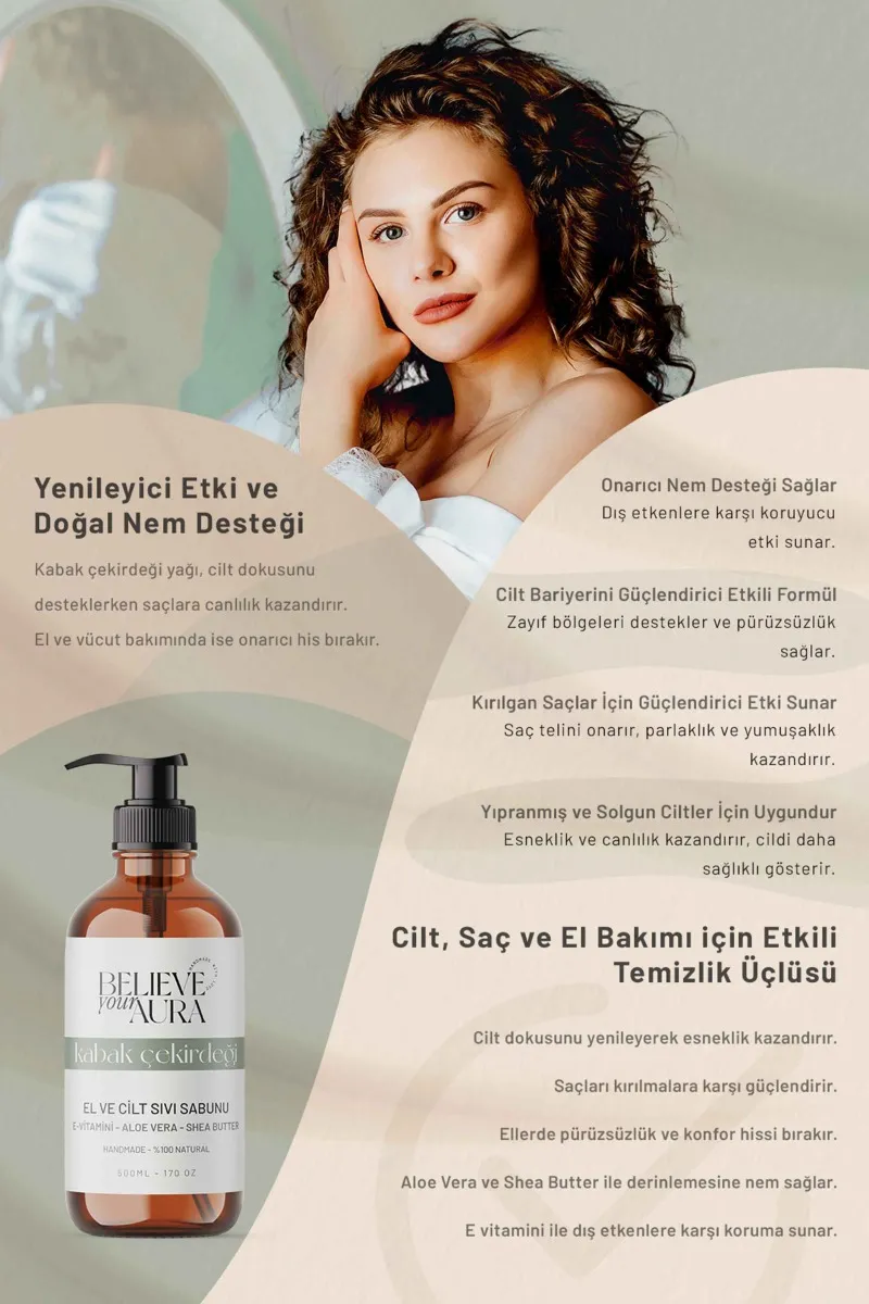 Believe Your Aura Kabak Çekirdeği Yağı Sabunu SIVKBÇ611-611