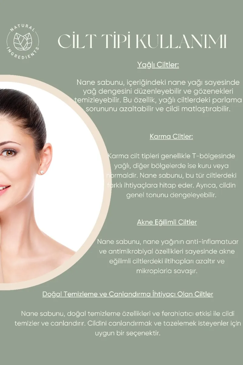 Believe Your Aura Nane Yağı El ve Cilt Sabunu - E Vitamini Aloe Vera Shea Butter Katkılı %100 Doğal Sıvı Sabun SIVNNE750-750